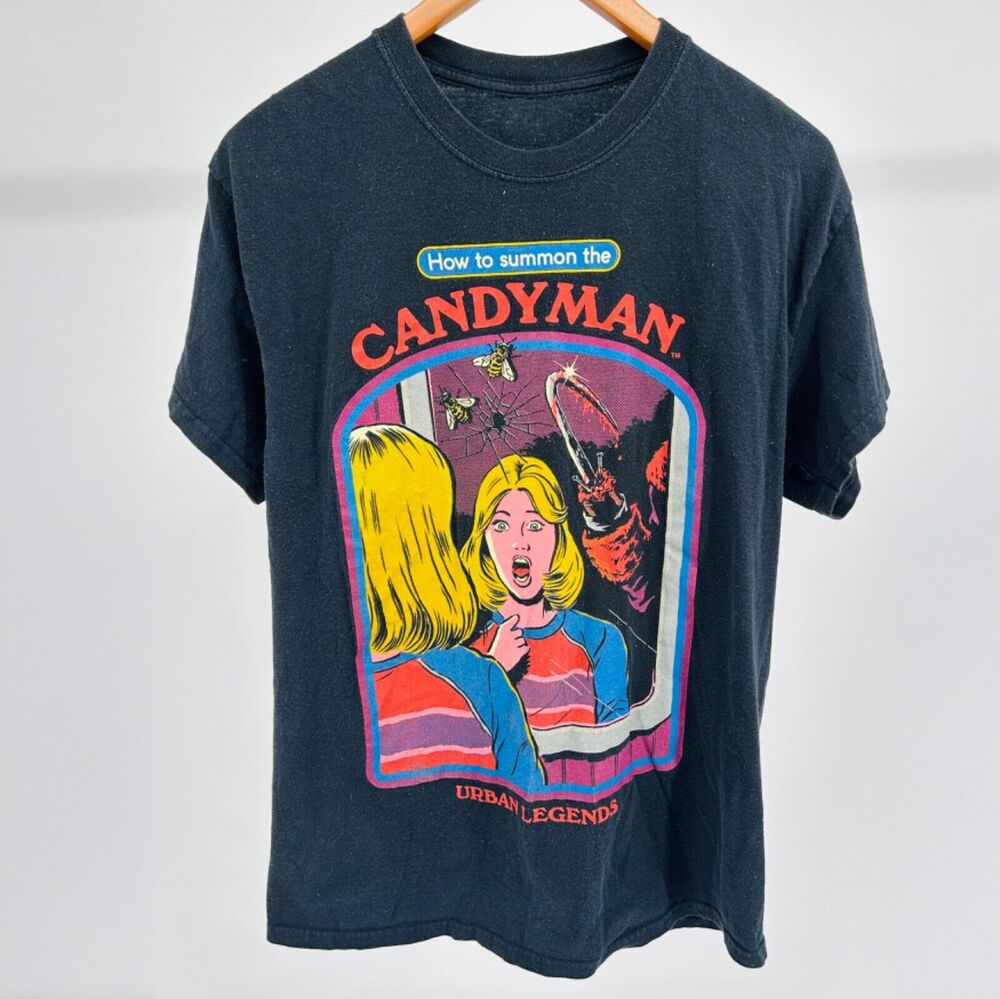 How to Summon The Candyman Urban Legends Black Short Sleeve Retro Tshirt Men's M